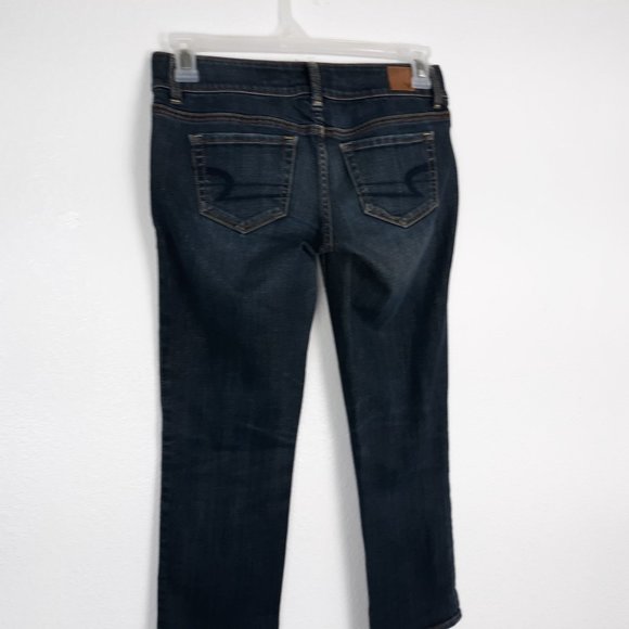 American Eagle Women's Jeans Size 4 Straight Crop Artist Low Rise Stretch Blue - Picture 6 of 16